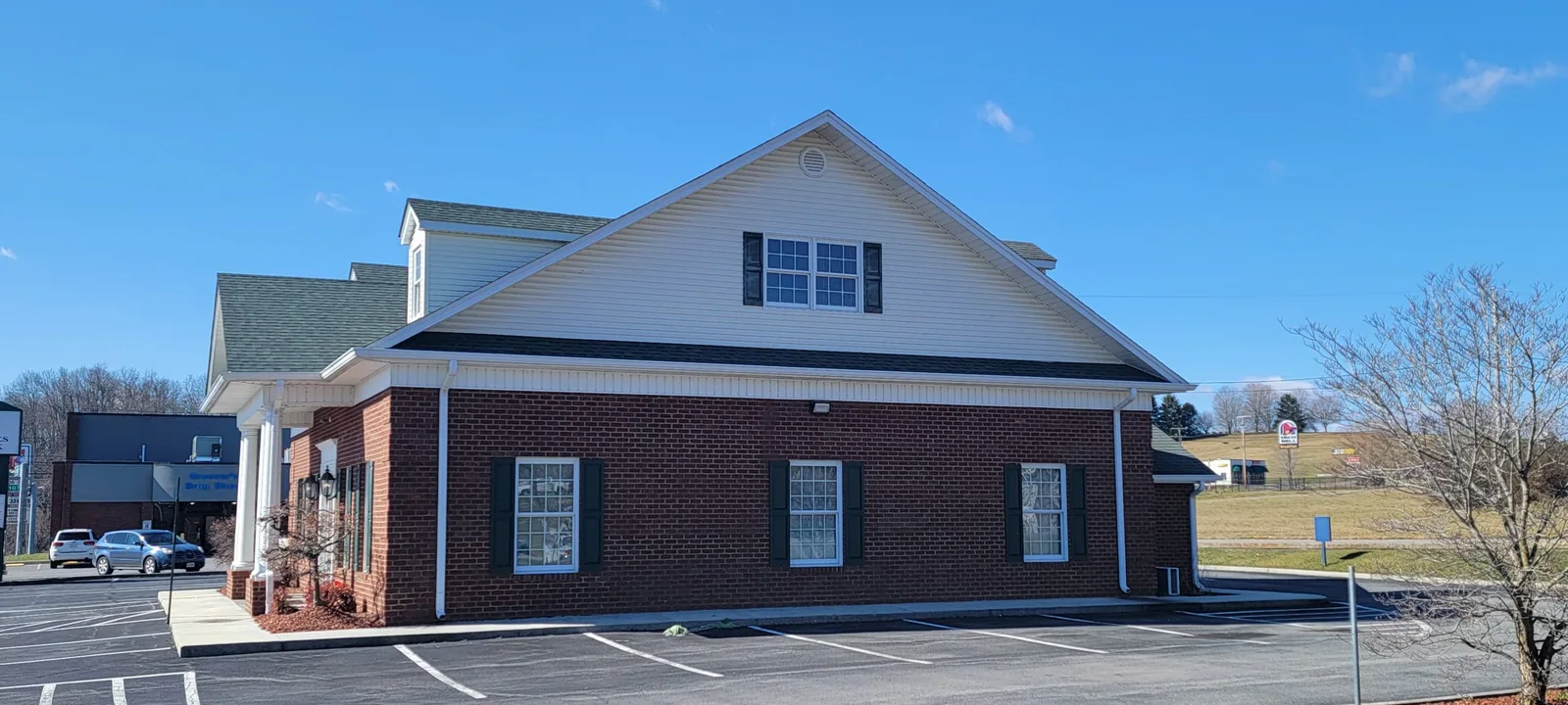 Brick commercial building on Lee Highway in Chilhowie, Virginia