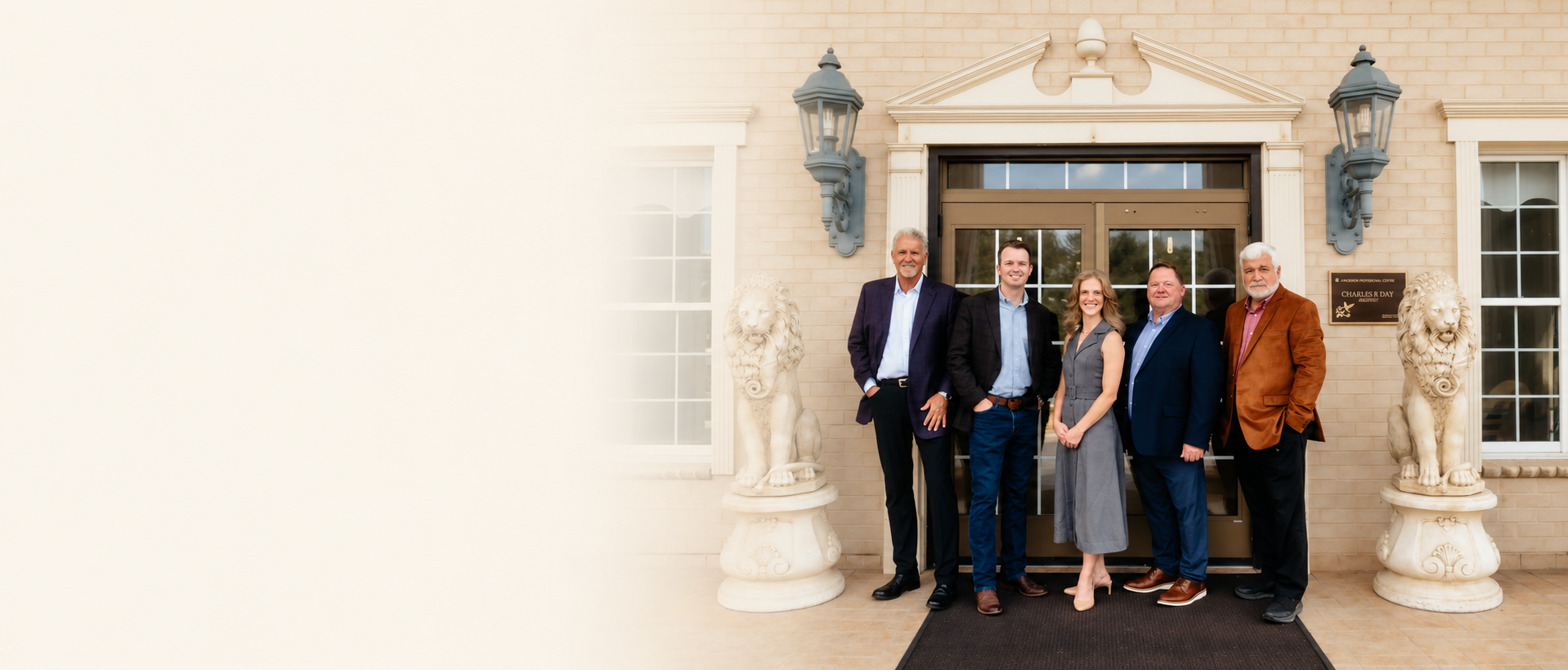 Price Richards team standing outside the Abingdon office
